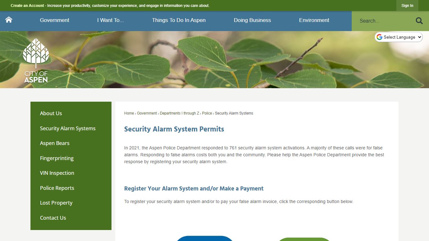 Security Alarm System Permits | Aspen, CO - City of Aspen